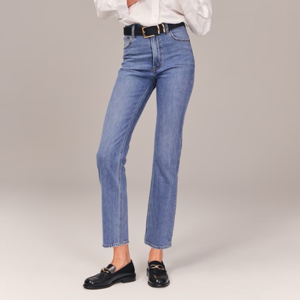 Abercrombie & Fitch The Ankle Straight Ultra High Rise Jeans Sz 32
